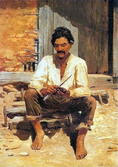 Caipira Chopping Tobacco, Jose Ferraz de Almeida Junior